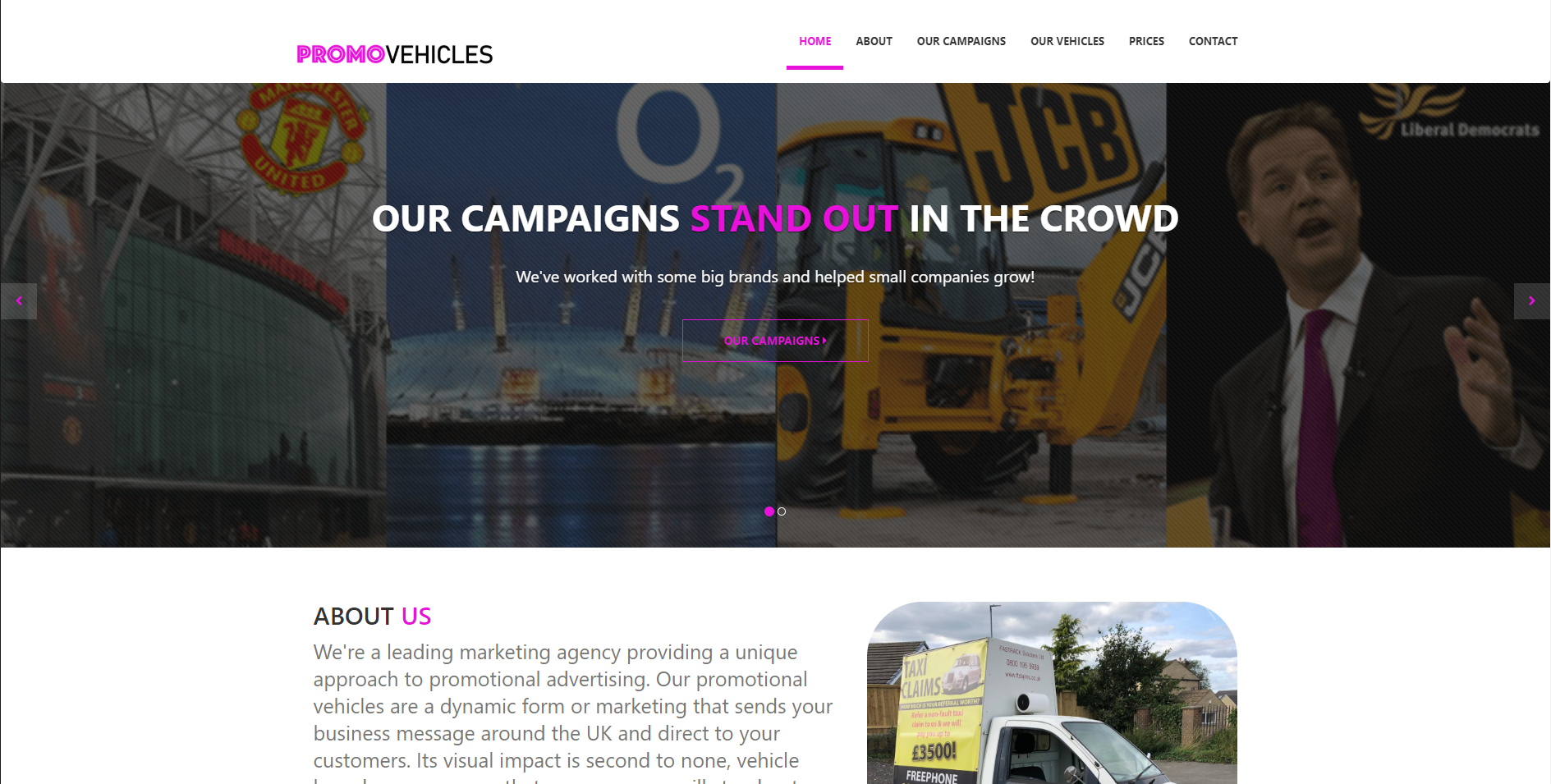 Promo Vehicles Website